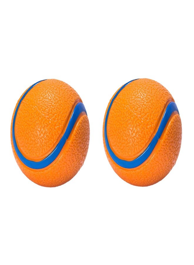 FCCUM Natural Rubber Sound-Sounding Sog Toy Balls,Dog Toy Ball, with a Groove Design That is Resistant to Bites, Has a High Bounce, Dog Training Interactive Pet Toy, Relieving Pet Anxiety,（small size）2Pack - Image 1